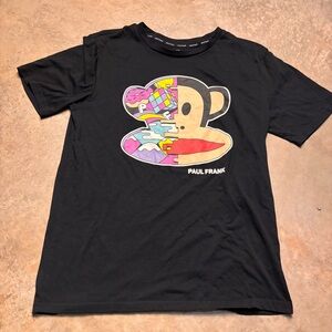 Paul Frank Graphic Black Abstract Colorful Streetwear T Shirt Mens Medium